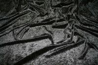 Crushed Velvet Velour Fabric Material - BLACK